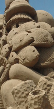 Sand Sculpture of Fish