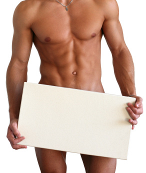 Naked Man in Weston super Mare